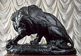 Antoine Louis Barye Canvas Paintings - Lion and Serpent
